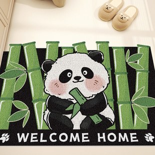 入户门耐脏丝圈地垫加厚可爱玄关垫子进门新款 卡通刮泥蹭土可裁剪