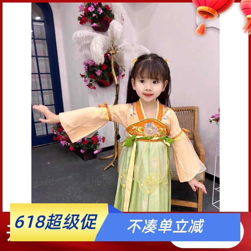 黄鹂铃铛2025元宵女童汉服古装中国风襦裙儿童公主连衣裙超仙汉服