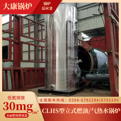 CLHS0.35-85/60-YQ立式常压热水锅炉 30万大卡沼气锅炉 大康锅炉