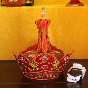 新品法师毗卢帽 唐僧帽子莲花 龙凤毗罗帽佛帽五佛冠  僧帽 发帽