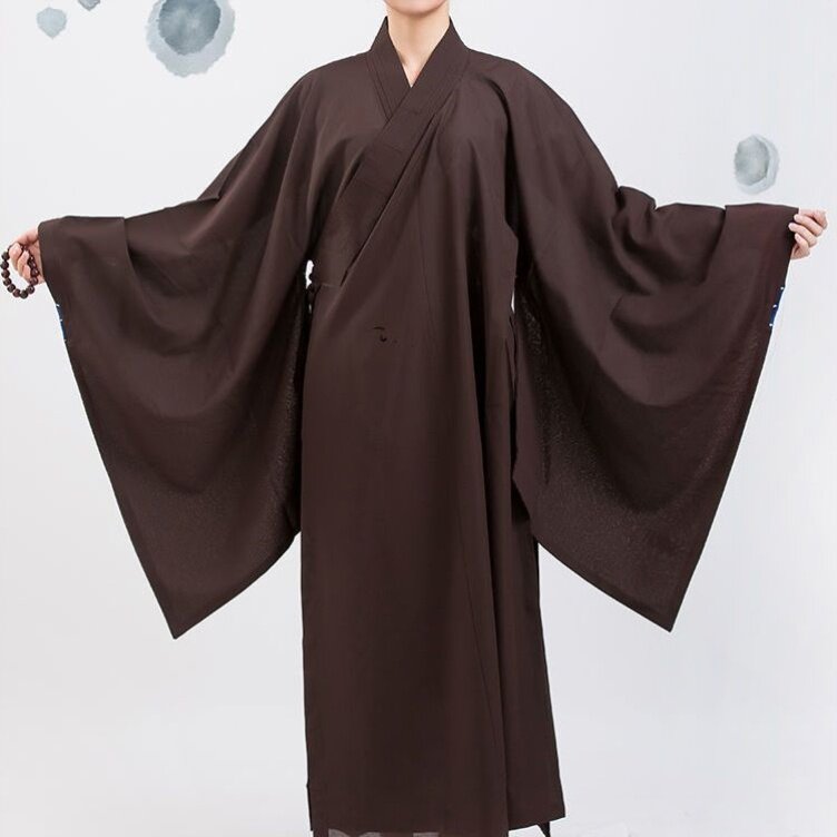 新品海青佛系僧服居士服男女同款不透明海清大褂长衫禅修服四季可