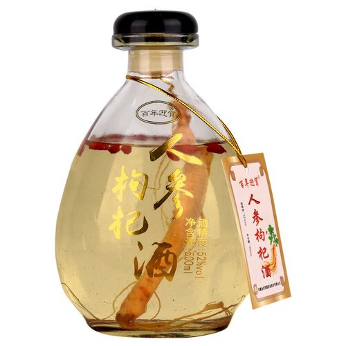 长白山人参枸杞配制酒52度500ml补酒养生酒纯粮正宗酒水包邮