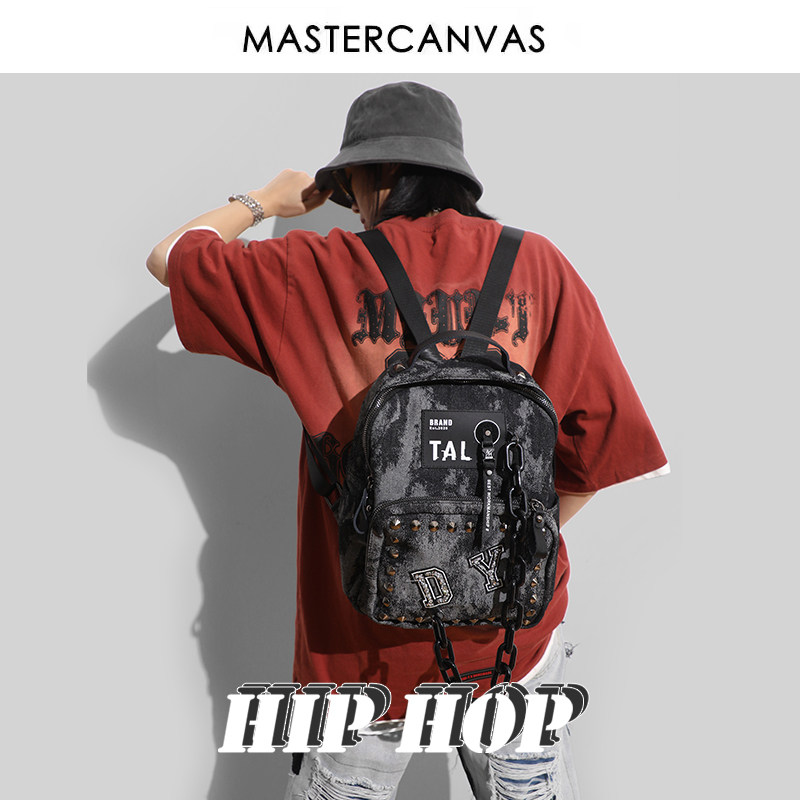 MASTERCANVAS/Canvas Master niche hợp thời trang thương hiệu dây chuyền ba lô học sinh trung học cơ sở học sinh trung học túi đi học túi nhỏ đeo chéo nam túi đeo chéo nam độc lạ