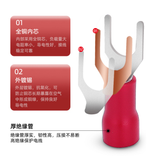 管型端子SV 24款 1000pcs组合套装 冷压接线端子 纯铜 RV奶嘴压线帽