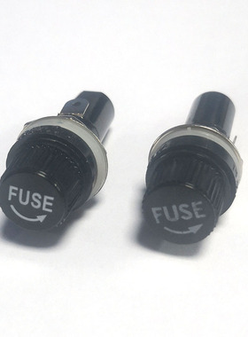 6X30MM黑色旋钮FUSE保险管座玻璃管座高端30A保险丝座熔断器底座