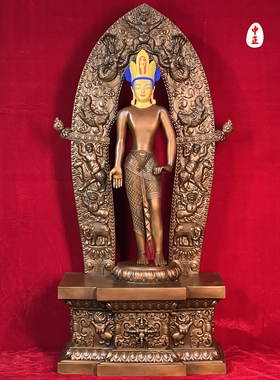 【收藏级别】布达拉宫观音菩萨90cm中正造像红铜可定制工艺品雕塑