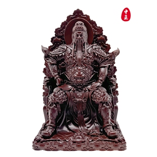 【特价】伽蓝菩萨关公武财神关云长雕塑红铜非遗文创招财摆件