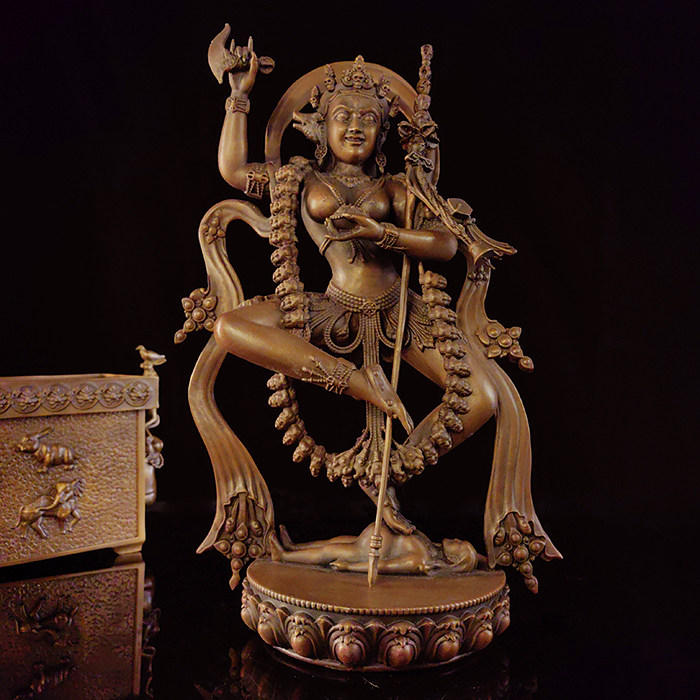 金刚亥母佛像藏传纯铜造像全手工居家供奉工艺品摆件可定制金银