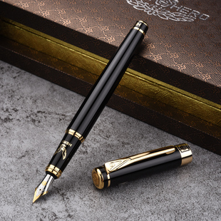 英雄钢笔大鹏展翅1078成人学生男女款通用商务办公练字书法礼盒装财务特细钢笔礼物送礼墨水笔定制刻字