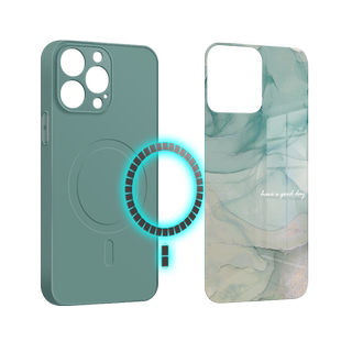 适用苹果15promax手机壳新款16晕染大理石iPhone14高端MagSafe磁吸13无线充电12小众高级感15plus玻璃简约11