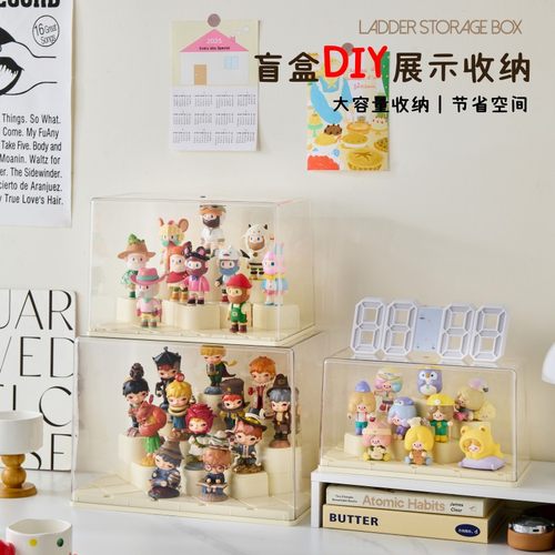 GOTO优选盲盒展示架收纳透明亚克力手办积木展示柜泡泡玛特展示盒