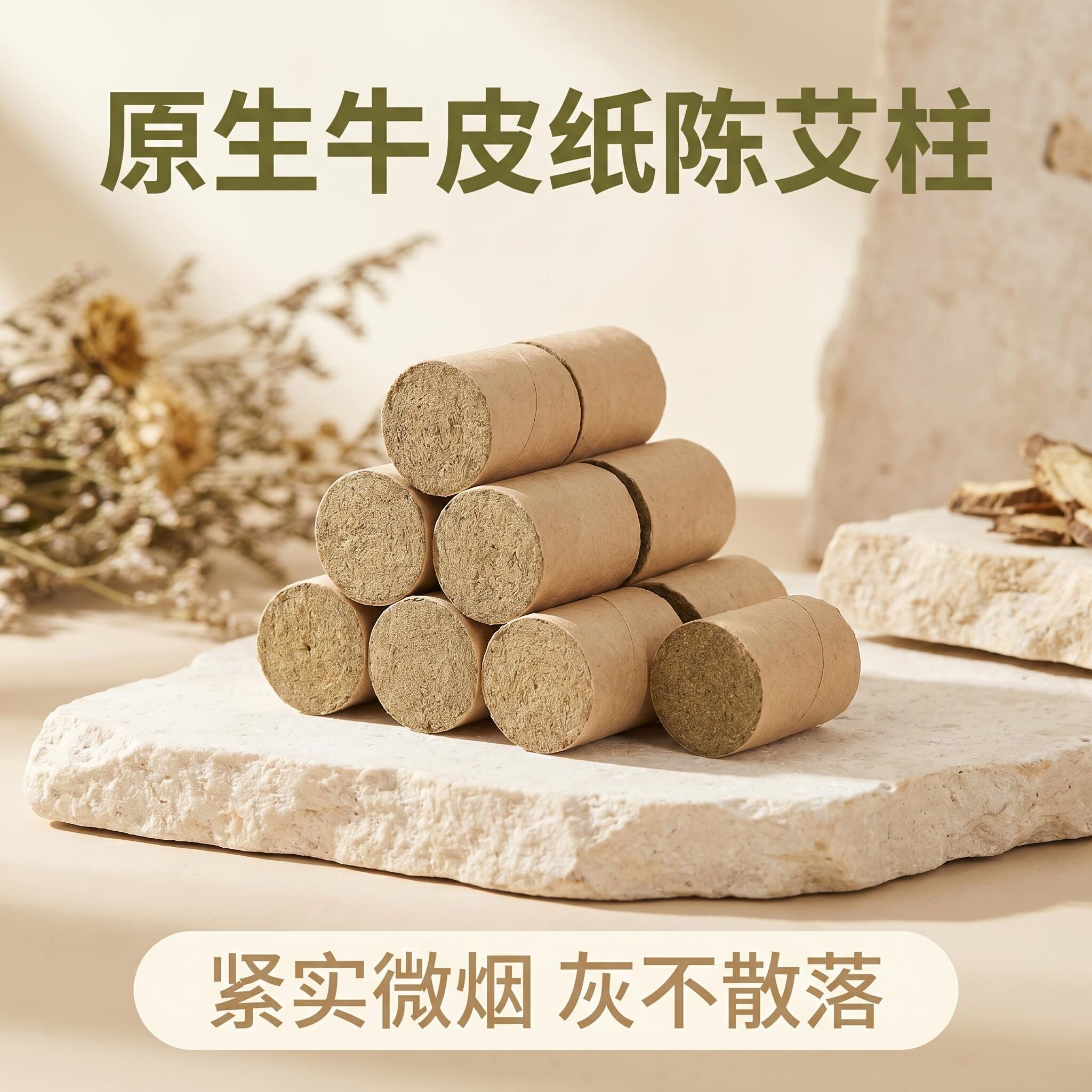 蕲艾柱1.8*2.7cm 三年陈艾柱 随身灸 陶瓷罐灸柱 家用艾灸条 艾草