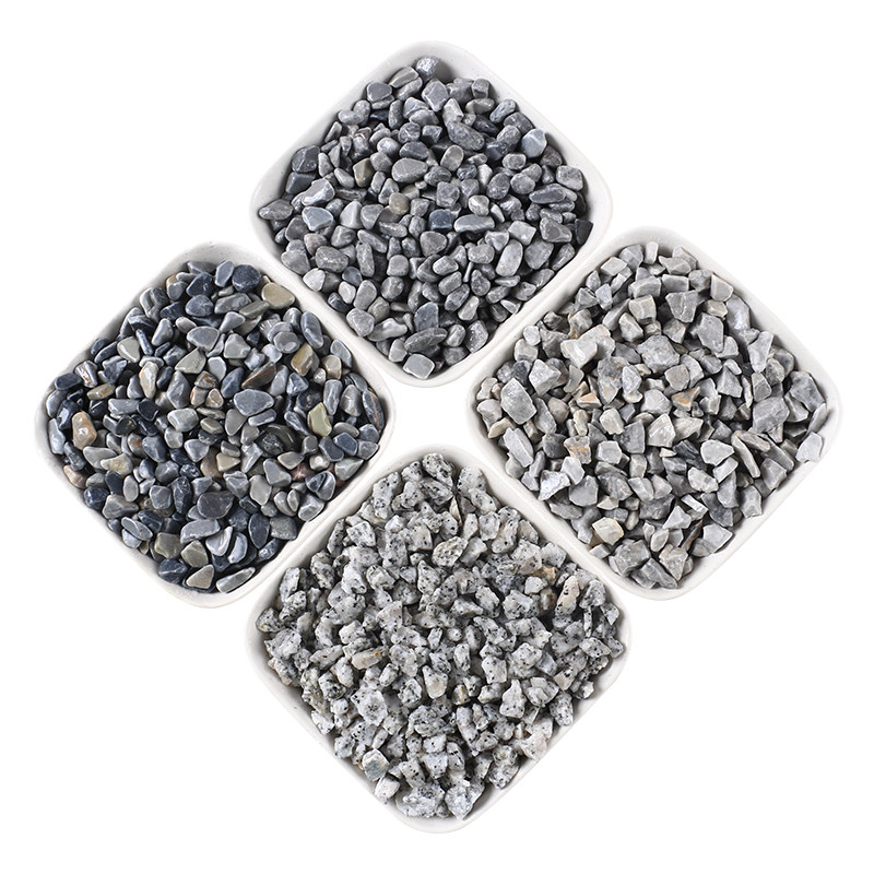 灰色石子铺地水洗石外墙水刷石枯山水造景米粒砾石水磨石石子