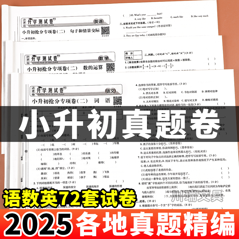 2025小升初真题六年级总复习试卷