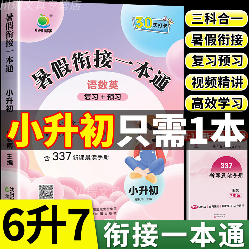 小升初暑假衔接一本通六升七复习图片