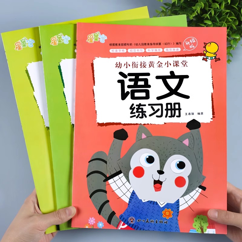 学前幼小衔接数学拼音语文练习册测试卷幼儿园入学准备大班升小学一年级练习题学前班中大班幼儿教材儿童宝宝早教启蒙用书一日一练
