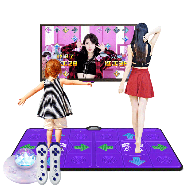 节奏达人无线双人跳舞毯家用电视跳舞机家用体感手舞足蹈跑步毯