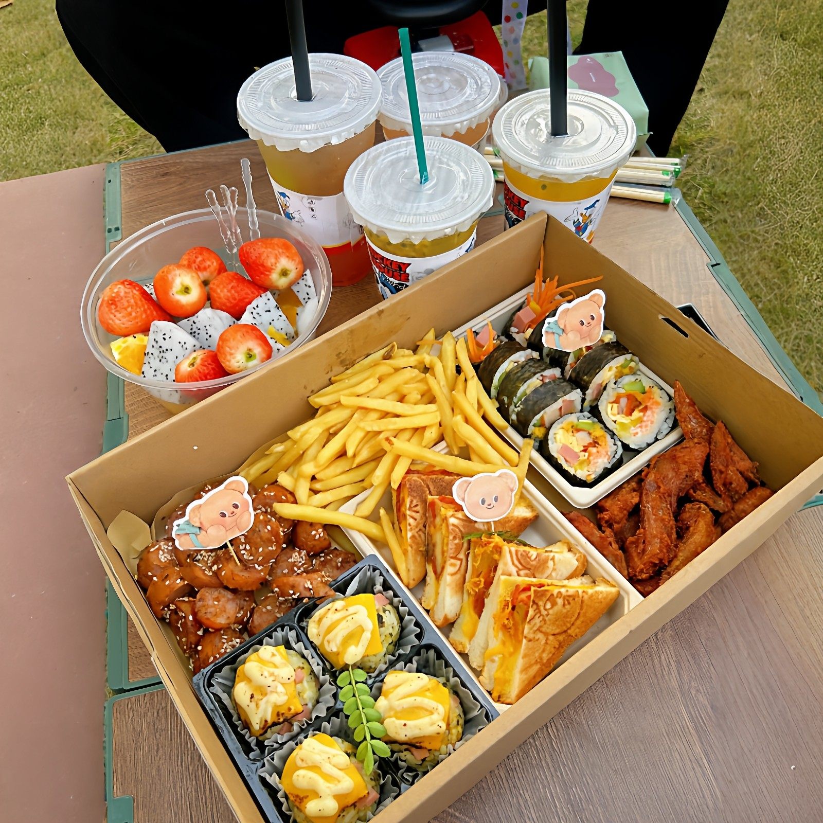 烤肉打包盒子户外春游一次性牛皮纸野餐盒水果便当收纳盒野餐露营,餐饮具,一次性餐盒,淘宝优惠券,粉丝福利购,淘宝优惠卷