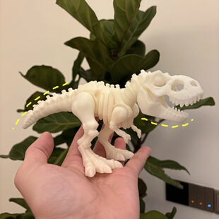 夜光3d打印龙恐龙玩具关节可动中国龙霸王龙化石儿童玩具新年礼物