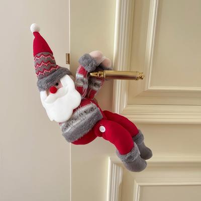 冬日氛围感圣诞老人玩偶门挂挂饰