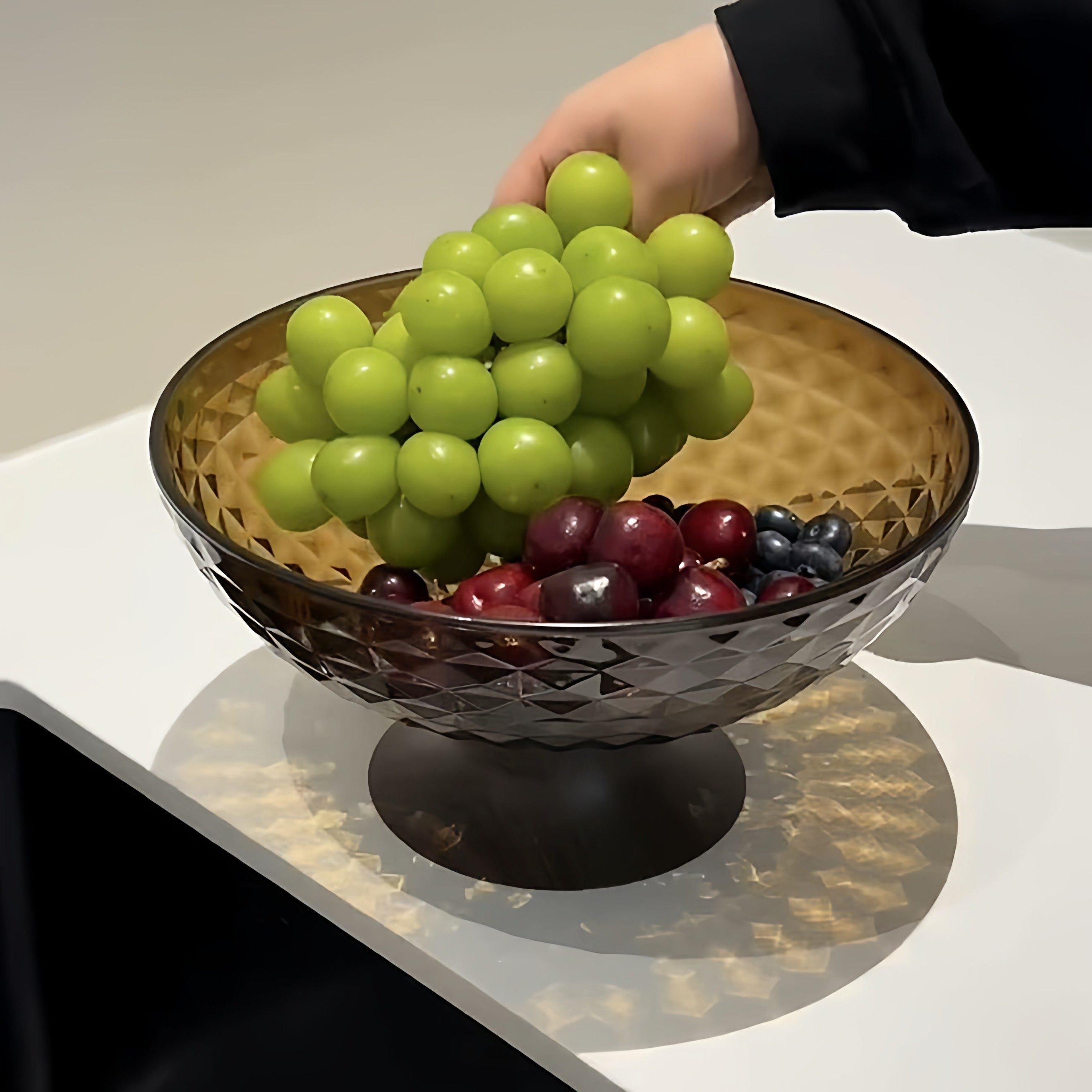 家用水果盘高级感果盘食品级可沥水高脚客厅茶几大容量零食乾果盘,餐饮具,果盆/果盘/果篮,淘宝优惠券,粉丝福利购,淘宝优惠卷