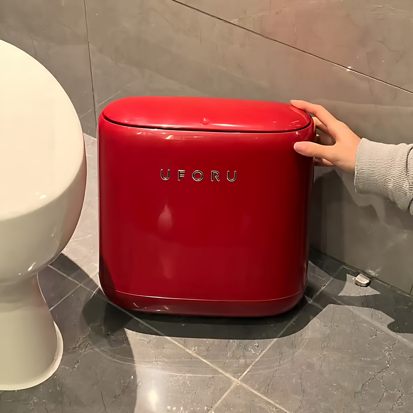 美观实用卫生间窄缝垃圾桶家用大容量厕所按压式带盖纸篓客厅卫生