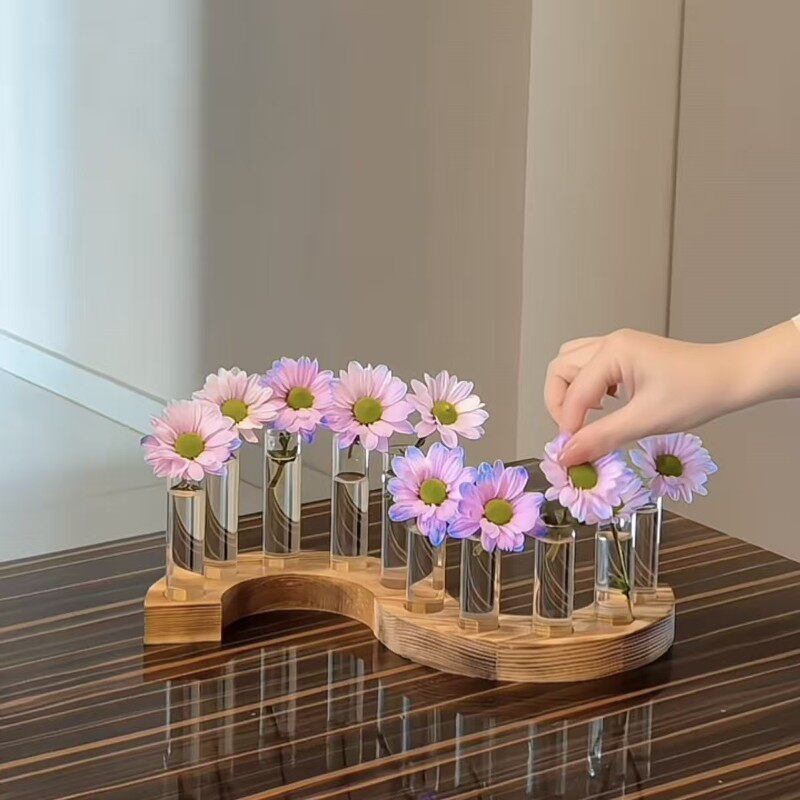 客厅氛围高硼硅试管水培花瓶装饰