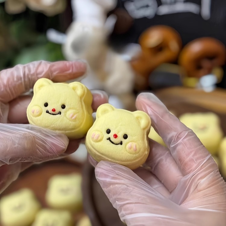 黄油小熊手压式冰皮流心制作模具