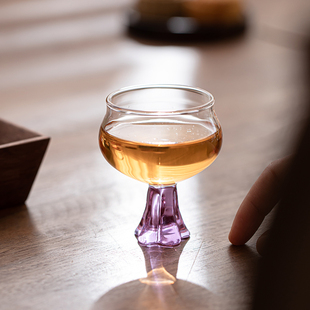 万寒高足耐热玻璃玻璃茶杯主人杯女士高硼硅透明个人专用品茗杯