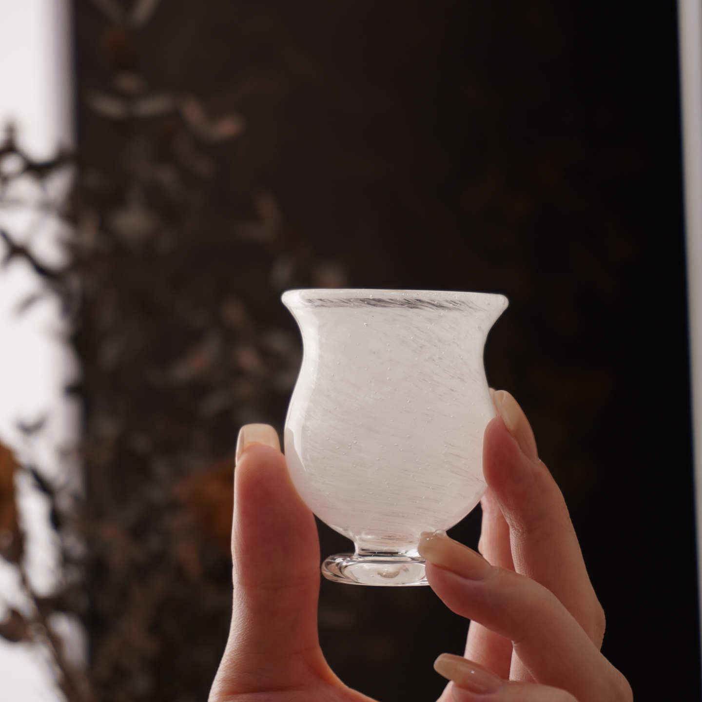 水舞玲珑玻璃茶杯女士专用泡茶杯精致高颜值茶杯女士高级感专用杯