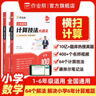 【官方直营店】2024新版小学数学计算技法大通关初级高级版1-6年级全国通用举一反三一二三四五六年级解题思路题型规律含配套视频