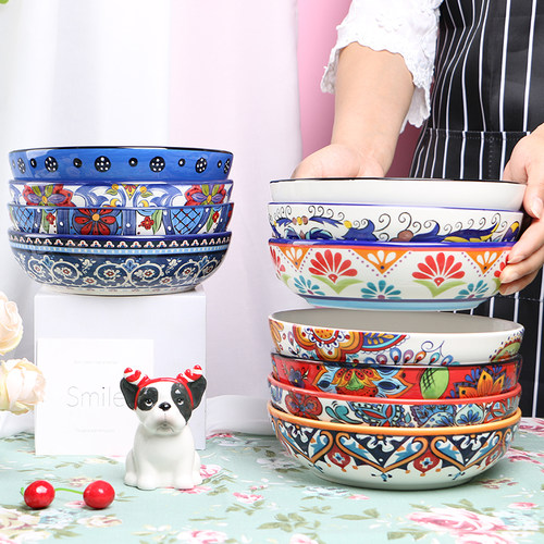 8英寸深盘菜盘创意北欧圆形