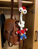 长脖子咕咕鸡成品钩织玩偶背包挂饰可爱礼物与材料包 包邮 成品