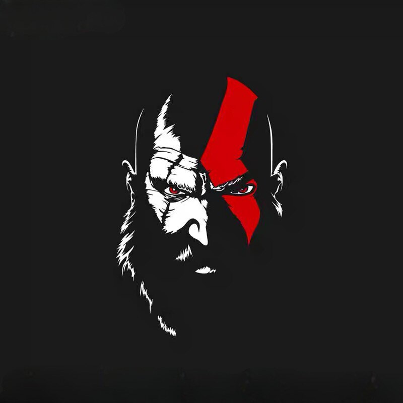 汽车反光车贴pc ps5游戏战神诸神黄昏漆面玻璃机箱电动车镂空贴纸