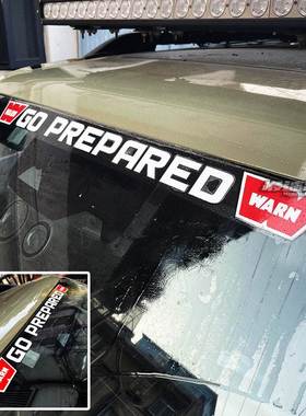 越野改装车贴Warn沃恩绞盘标志坦克300 BJ40前后档玻璃贴车身贴纸