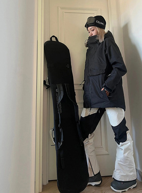 LDAB白色冲锋裤女2025春秋新款美式高级感户外防风爬山徒步工装裤