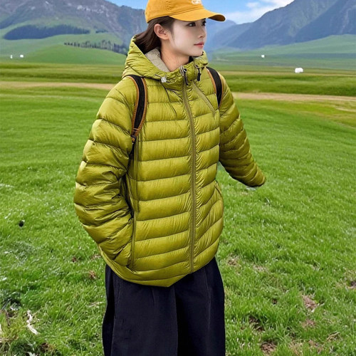 草绿色排骨羽绒服内胆女2025新款