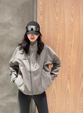 LDAB灰色冲锋衣外套女2025春夏季新款斜链户外三合一情侣登山服