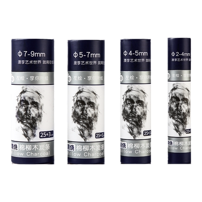 木炭条2B铅笔左绘美术专用