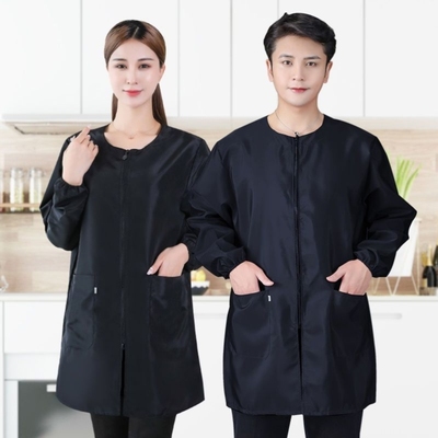 短款大褂无帽罩衣大人围裙家用厨房做饭女外穿防水防油工作服耐脏