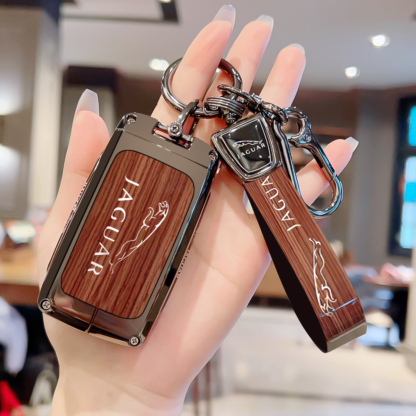 捷豹xfl钥匙套25款XEL车fpace改装xjl高级ftype男xf女壳扣包epace