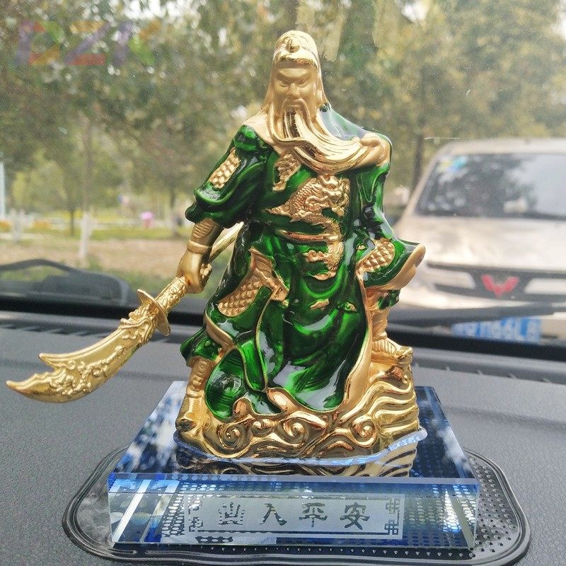 厂家高端 汽车香水座 彩色合金关公汽车摆件 车载香水瓶y7