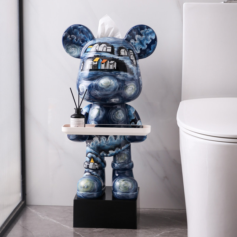 客厅落地纸巾盒摆件卫生间纸巾架厕所置物架卷纸架收纳盒抽纸盒