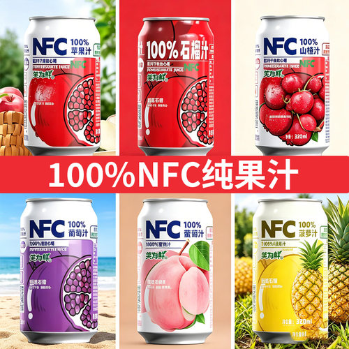 100%NFC苹果葡萄石榴汁纯果汁火锅烧烤0无添加冰爽夏季饮料礼盒装