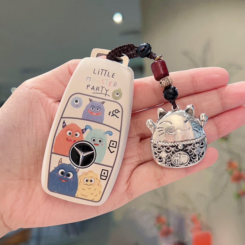 宾士e300l钥匙套c260l车a200l男glc gla glb220女gle350扣c200l壳