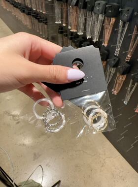 0825韩国东大门代购戒指nyunyu简约戒指组合叠戴小米粒珍珠ins风