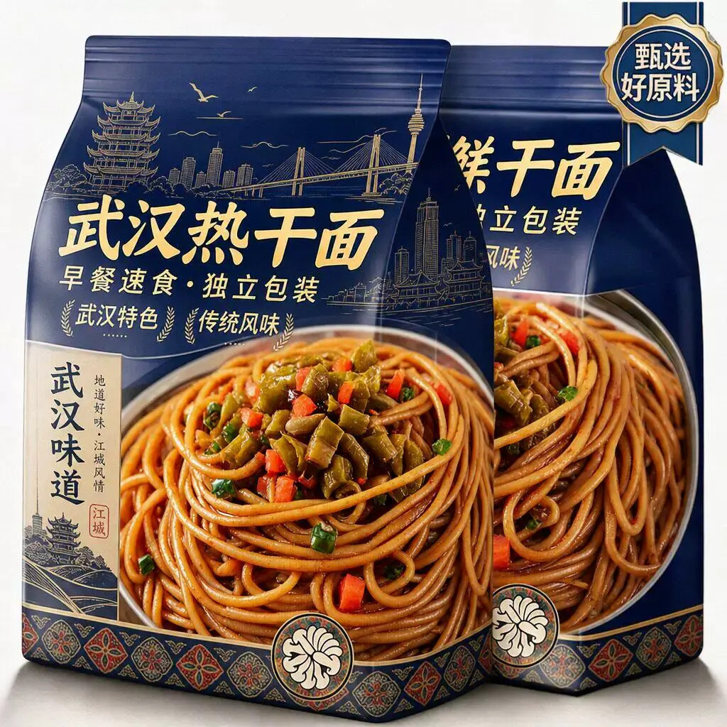 武汉热干面特色湖北特产信阳早餐挂面碱水面拌面速食夜宵方便袋装