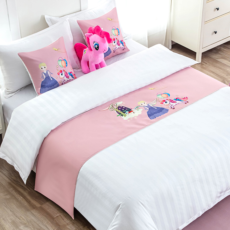 碧谊卡通床尾巾床旗床盖床尾垫