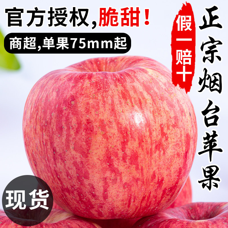 新鲜10水果烟台苹果栖霞斤一级应当甜季红富士正宗山东整箱