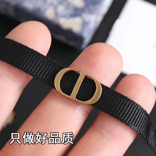 CD黑绳choker复古做旧颈链